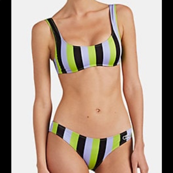 SOLID & STRIPED Elle Striped Bikini Top and bottom - Picture 1 of 7